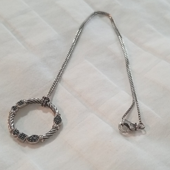 David Yurman Jewelry - David Yurman Black Diamond Pendant Necklace